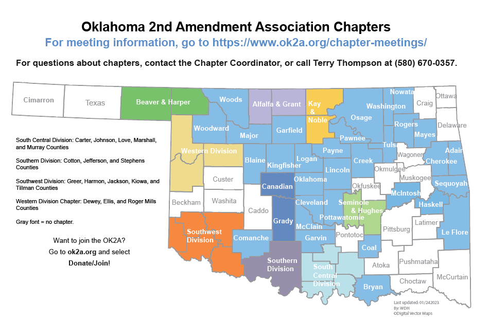 OK2A Chapter Meeting Map