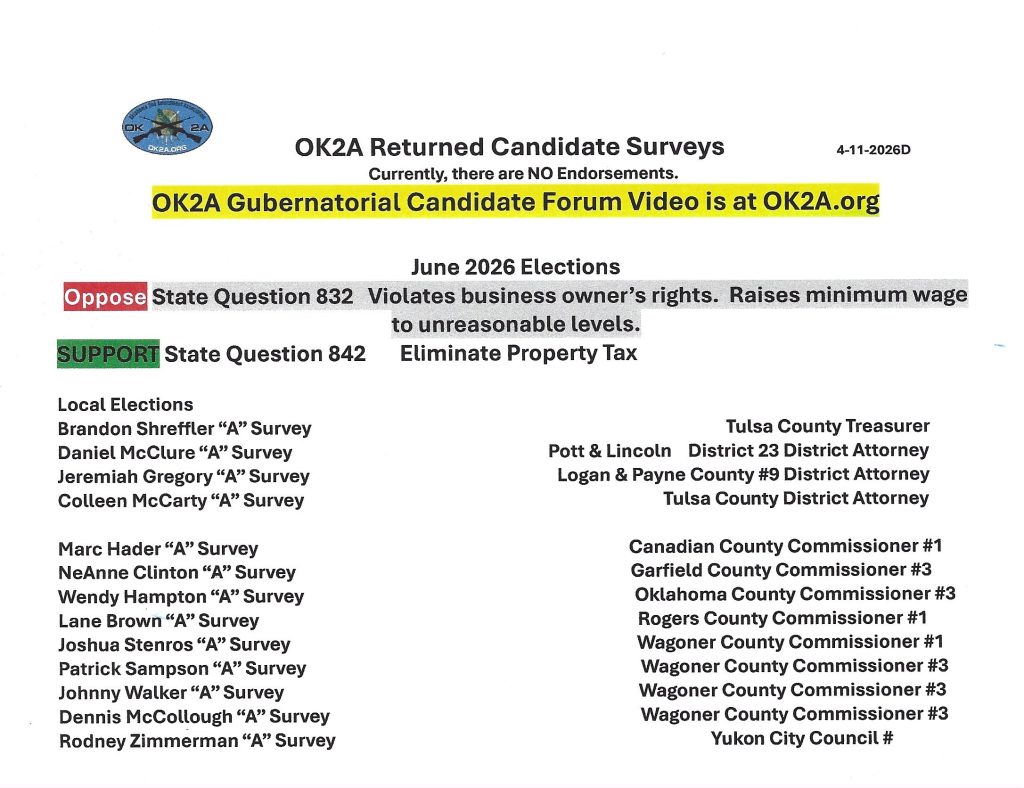 OK2A candidate survey